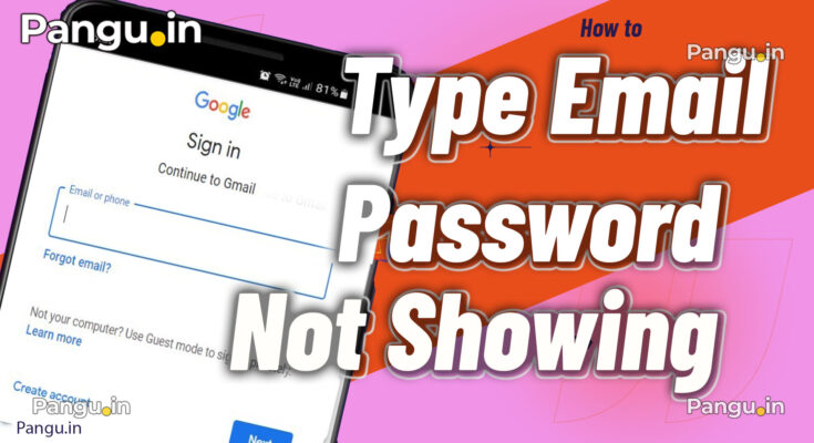 Type email and password not showing Error fix